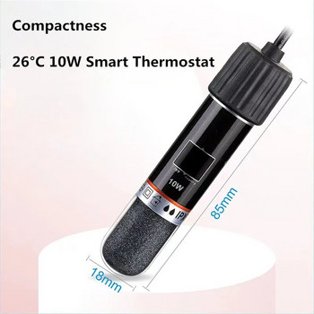 1 БР. 10 W USB мини нагревател за аквариум 26 градуса потопяем малък аквариум с постоянна температура Температурен регулатор