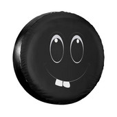 Funny Black Cat Faces Cartoon Varuratta rehvi kate Jeep Pajero Kitten Eye tolmukindlate sõidukitarvikute jaoks 14" 15" 16" 17"