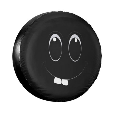 Funny Black Cat Faces Cartoon Varuratta rehvi kate Jeep Pajero Kitten Eye tolmukindlate sõidukitarvikute jaoks 14" 15" 16" 17"