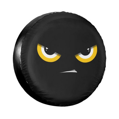Funny Black Cat Faces Cartoon Varuratta rehvi kate Jeep Pajero Kitten Eye tolmukindlate sõidukitarvikute jaoks 14" 15" 16" 17"