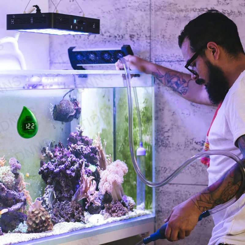 Uus akvaariumi isekleepuv termomeeter LCD digitaalsed akvaariumi minitermomeetrid Vaba lülitus ℃/℉ temperatuurimõõtur 0-90 ℃