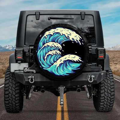 Spare Tire Cover, Ocean Waves,  Tire Cover, Sea Ocean Car accessories for surfers,  girl,  Accessories, Beach vibe