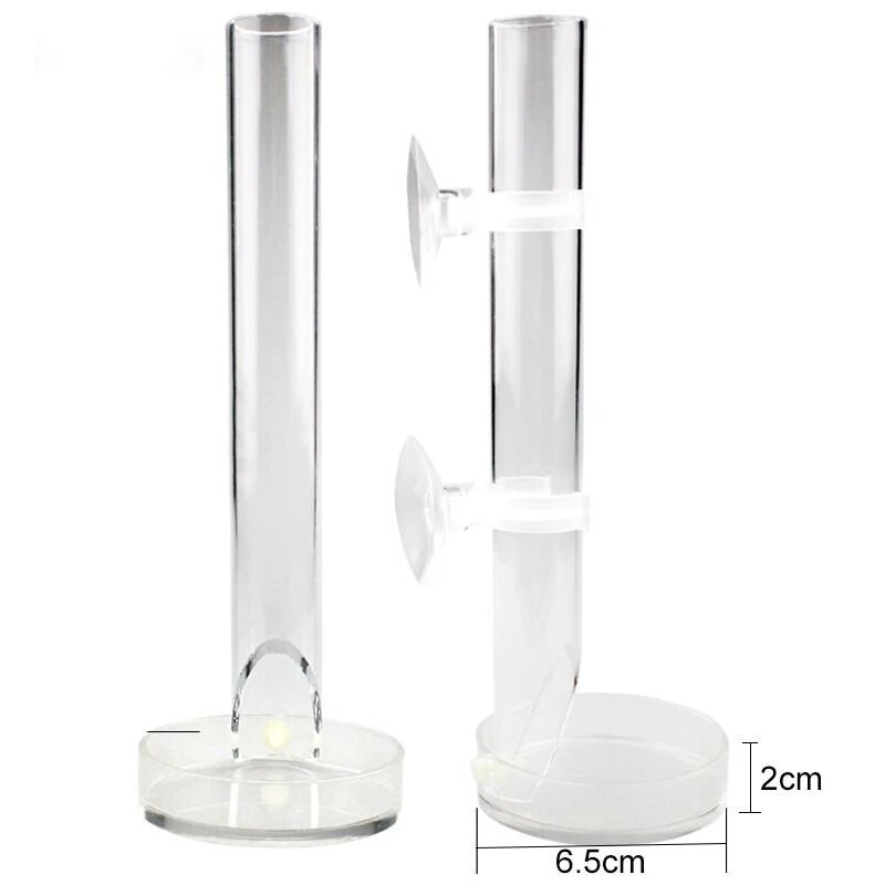 Akril akváriumi adagolócső edény átlátszó akváriumi garnélarák csiga garnéla etetőtál Akváriumi etető kellékek