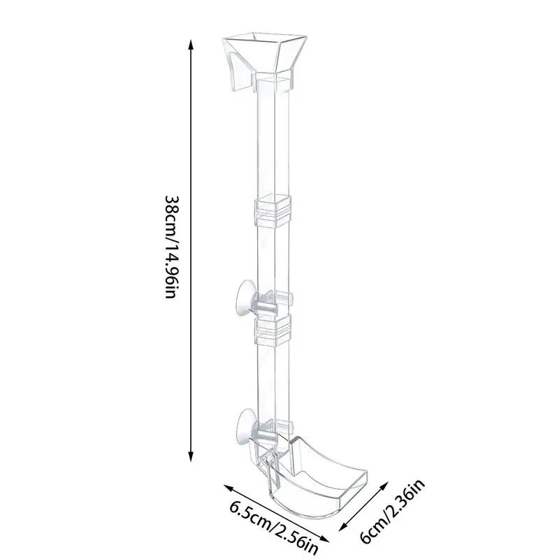 Garneļu barošanas caurule Akvārija zivju padeves caurules komplekts Caurspīdīgs zivju tvertnes garneļu padeves caurules paplāte un barošanas trauku komplekts garneļu zivīm