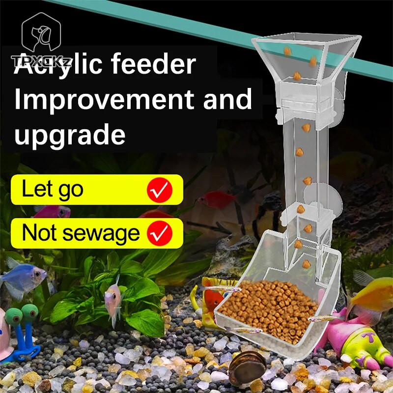1 készlet akváriumi átlátszó etetőcső készlet akril akváriumi adagoló garnélarák adagoló etetőtartály tartozékok Eszközök