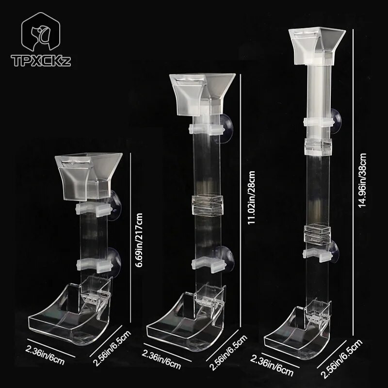 1 készlet akváriumi átlátszó etetőcső készlet akril akváriumi adagoló garnélarák adagoló etetőtartály tartozékok Eszközök