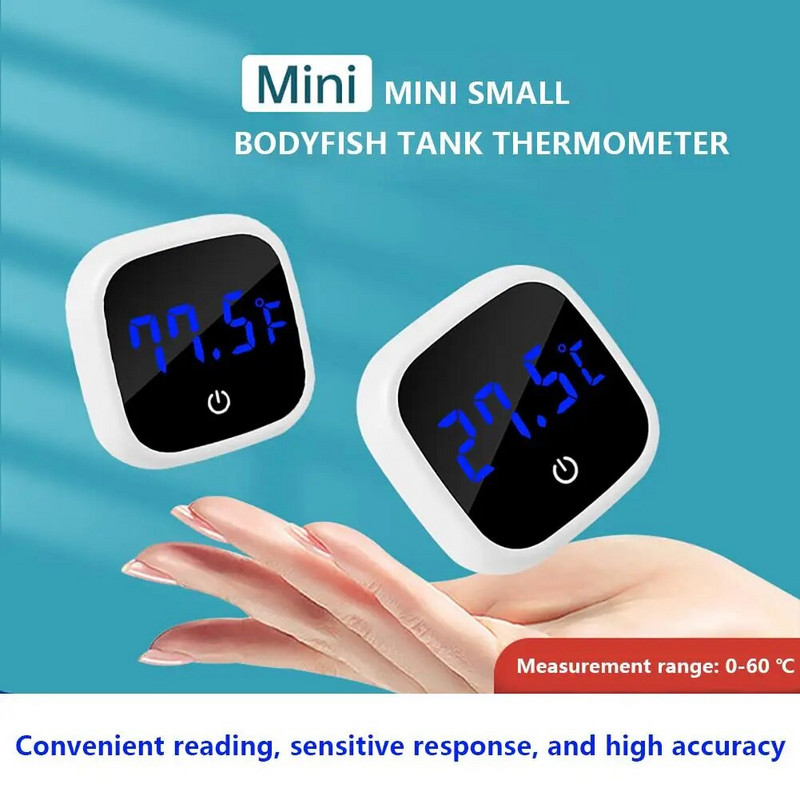 Akvárium elektronikus hőmérő Többfunkciós vízálló, nagy pontosságú akváriumi hőmérő hőmérő Acuarios kiegészítők