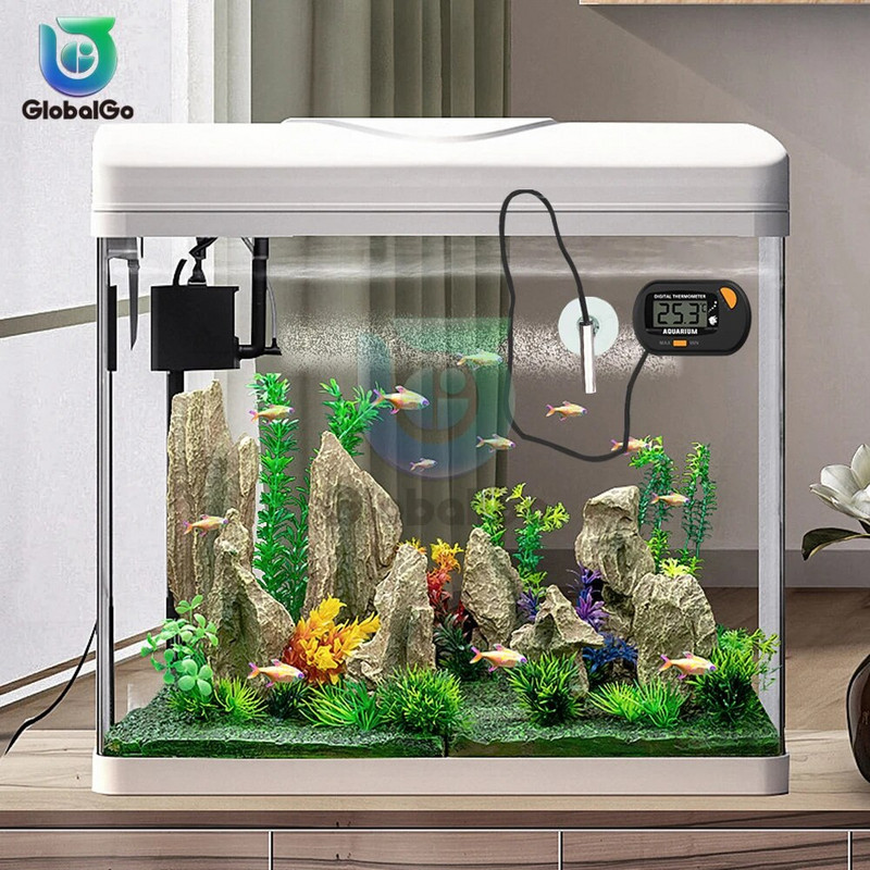 -50 ℃ - 70 ℃ Digitālais akvārija zivju tvertnes termometrs ar piesūcekni temperatūras sensora mērītāja testera termometra mērīšana