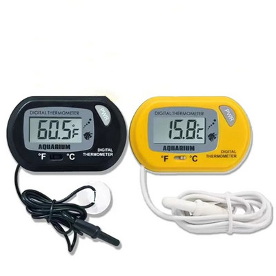 Fish Tank LCD Цифров термометър за аквариум Водомер Детектор за температурата на аквариума Аларма за риба Инструмент за консумативи за домашни любимци Aquatic
