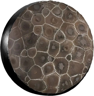 Petoskey Stone Print tartalék gumiabroncs burkolat vízálló univerzális kerékburkolat porálló gumiabroncs kerékvédő 14" 15" 16" 17"