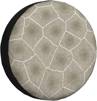 Petoskey Stone Print tartalék gumiabroncs burkolat vízálló univerzális kerékburkolat porálló gumiabroncs kerékvédő 14" 15" 16" 17"