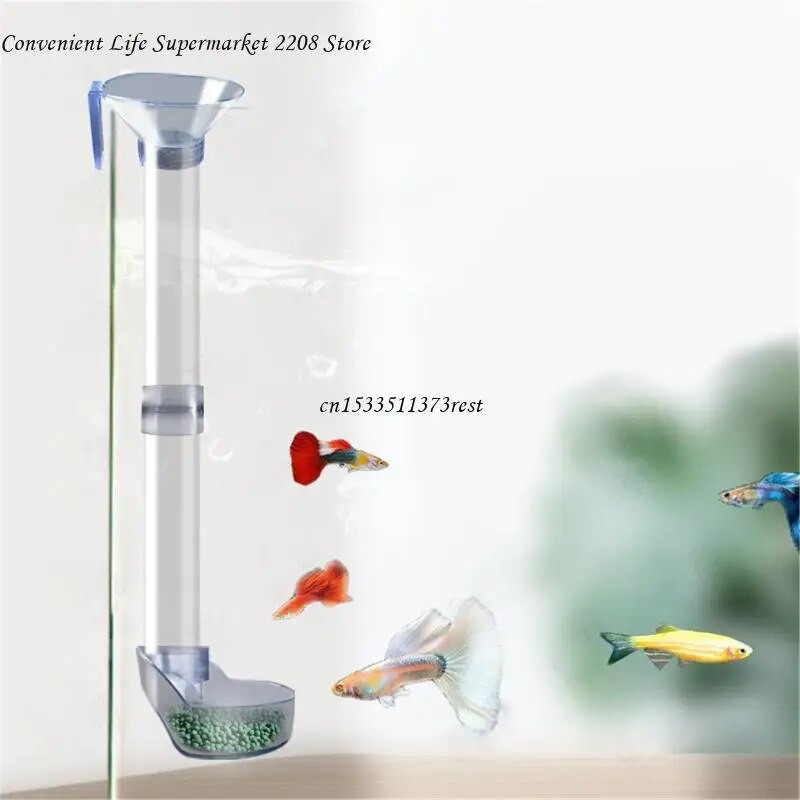 1 set posuda za cijev za hranjenje akvarija, alati za hranjenje akvarijskih račića FishTank Hranilica protiv zanošenja, odvojiva