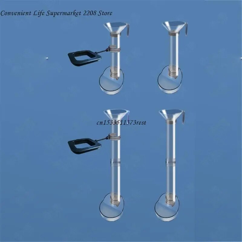 1 set posuda za cijev za hranjenje akvarija, alati za hranjenje akvarijskih račića FishTank Hranilica protiv zanošenja, odvojiva