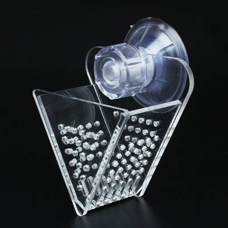 Ακρυλικό κύπελλο τροφοδοσίας φυτό Κύπελλο άλμης γαρίδες ζωντανό κόκκινο σκουλήκι Τροφοδότης ψαριών για ενυδρεία Planaria Trap Leeches Catcher