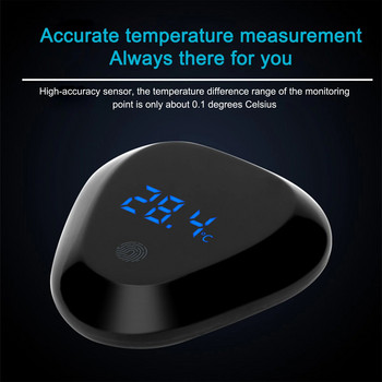 Θερμόμετρο ενυδρείου Ψηφιακή οθόνη αφής Θερμόμετρο Δεξαμενής ψαριών Ασύρματο θερμόμετρο οθόνης LED με αυτοκόλλητο για αμπ. ενυδρείου