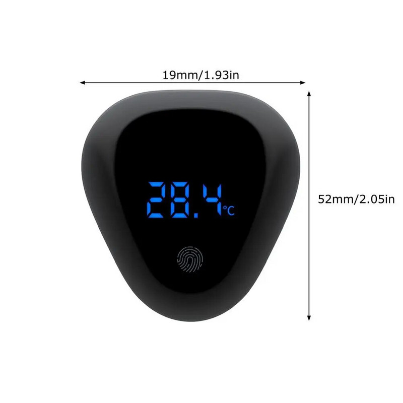 Akvārija termometrs digitālā skārienekrāna zivju tvertņu termometrs Bezvada LED ekrāna termometrs ar uzlīmi akvārija amf