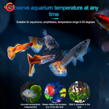 Термометър за аквариум Цифров LED термометър за аквариум със сензорен екран Високопрецизен сензор за стъклени контейнери Аквариуми