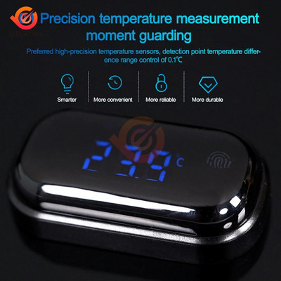 Термометър за аквариум Цифров LED термометър за аквариум със сензорен екран Високопрецизен сензор за стъклени контейнери Аквариуми