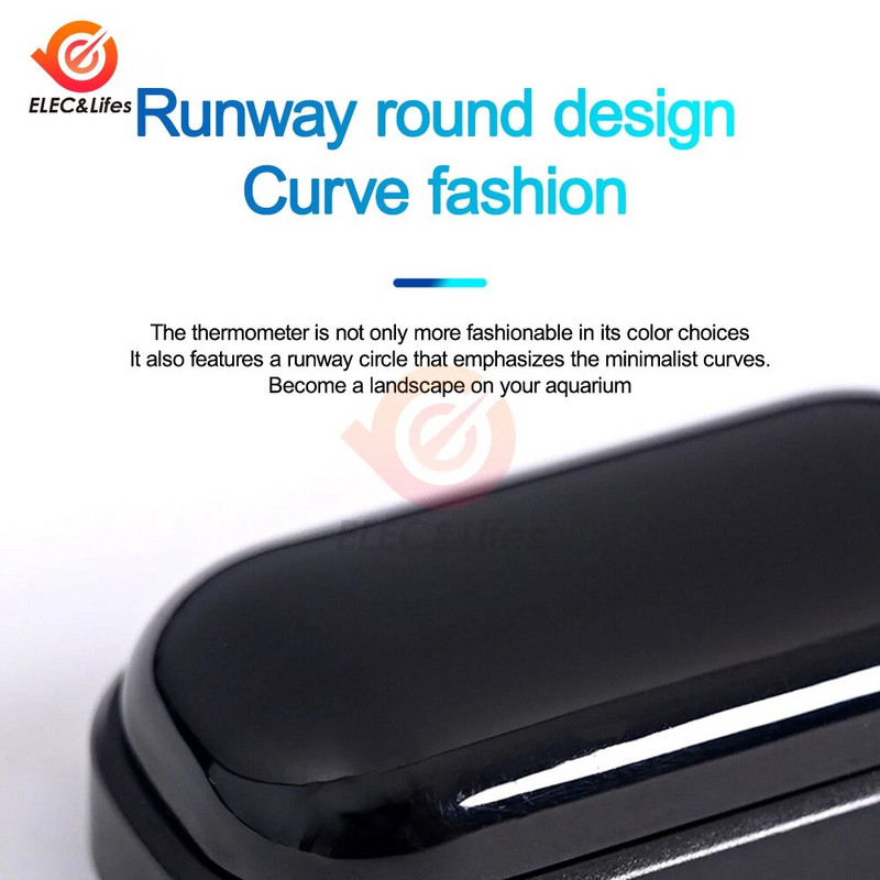 Akvārija termometrs Digitālais LED zivju tvertņu termometrs ar skārienekrāna augstas precizitātes sensoru stikla konteineriem akvārijiem