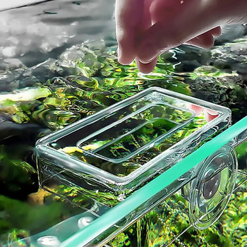 Кръгла самоплаваща се хранилка с фиксирана точка Издръжлива пластмасова квадратна хранилка за шаран, нетоксичен пръстен за хранене на риби Хранене за аквариум