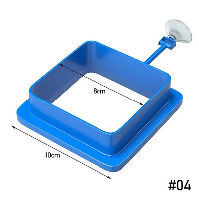 Apaļš peldošs fiksēta punkta padevējs Izturīgs plastmasas kvadrātveida karpu sērkociņu barotavas Netoksisks zivju barošanas gredzens akvārija barošana