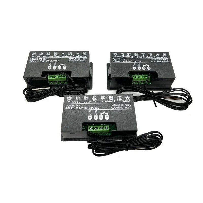 W3230 Mini digitālais temperatūras regulators 12V 24V 220V termostats regulators Apkures dzesēšanas kontrole Termoregulators ar sensoru