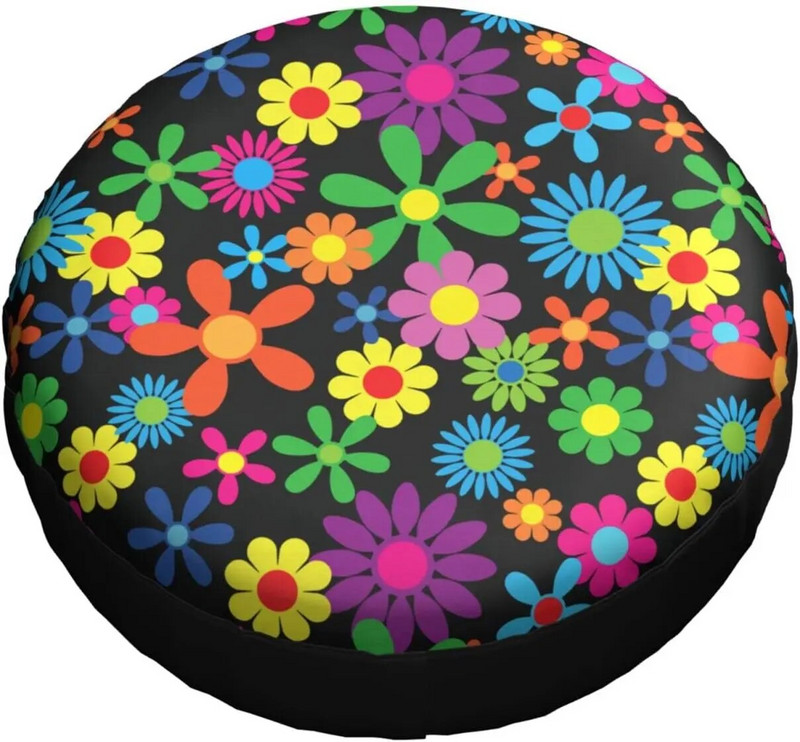 Hippie Flowers varurehvi katte rattakaitsed, ilmastikukindlad universaalsed maasturite autode rattakaitsed rattakatted