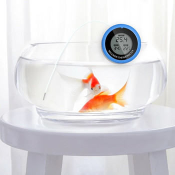 POPETPOP Високопрецизен цифров термометър Водоустойчив аквариумен термометър за аквариум (син)