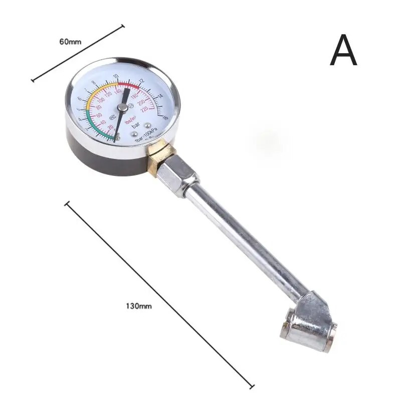 Ciparu riepu mērītājs Metāla gaisa spiediena Manometrio Truck Auto Car Car Tester