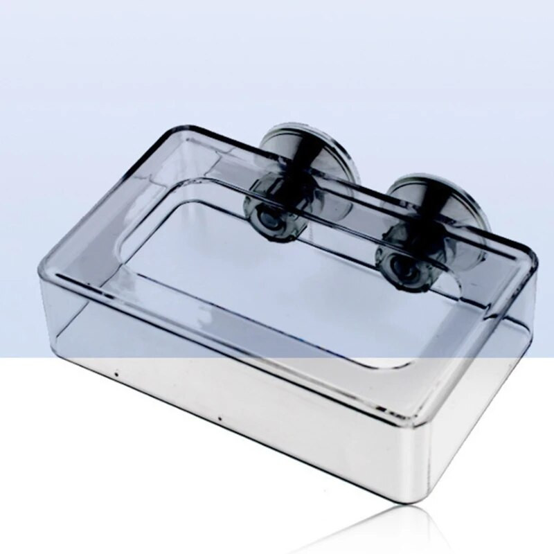 Ενυδρείο Arcylic τετράγωνο πλωτήρα τροφοδότης βεντούζα βεντούζα Betta Fish Food Feeding Cup Τροφοδότης γαρίδας για δεξαμενή φυτών Δεξαμενή ψαριών