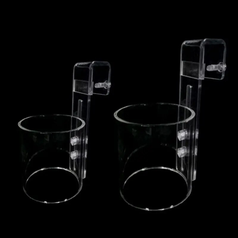 jauns Zivju barošanas gredzens Aquarium Caurspīdīgs akrila uzkarināmais padevējs peldošai barībai