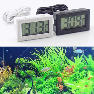 Digital LCD Display Water Thermometer Electronic Thermometer Fish Aquarium Tank Refrigerator Water Temperature Waterproof