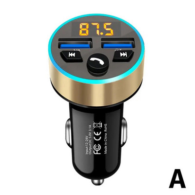 FM Transmitter Modulator Car Ασύρματο Bluetooth 5.0 USB Fast Charger Auto Aux Radio Mp3 Player Music Hands Free Car Kit