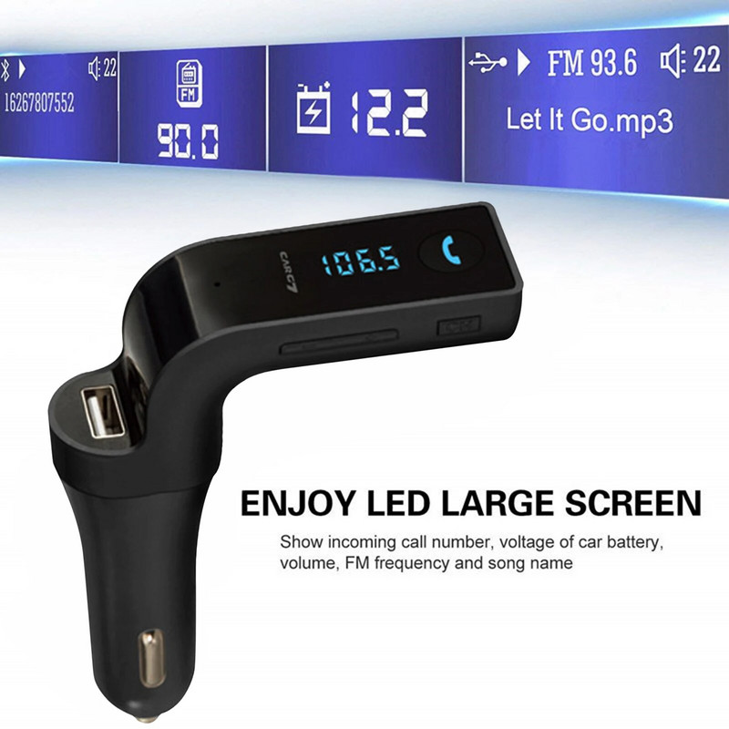 G7 višenamjenski Bluetooth Handsfree odašiljač za automobil FM odašiljač USB MP3 uređaj za reprodukciju glazbe USB upaljač za automobil Moderni