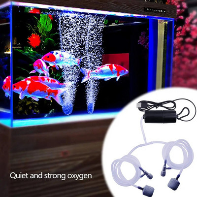 5v USB въздушна помпа за аквариум Преносима въздушна помпа за аквариум Безшумен въздушен компресор Аератор Тиха кислородна помпа