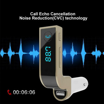 1 τεμ. Car Kit Bluetooth Handsfree FM Αναπτήρας Τύπος Ραδιόφωνο MP3 Player USB Φορτιστής αυτοκινήτου Αξεσουάρ αυτοκινήτου 12V