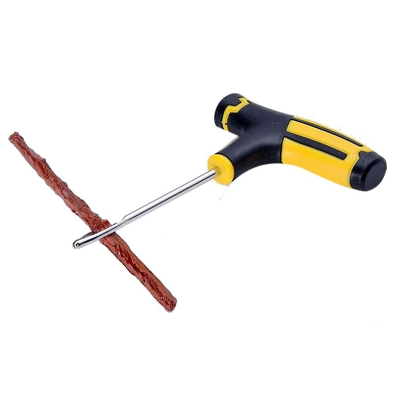 1 gab. Auto riepu gaisa spiediena mērītāja pildspalvas testa mērītājs 5–50 lbs un 1 komplekts automašīnas riepu remonta rīku komplekts