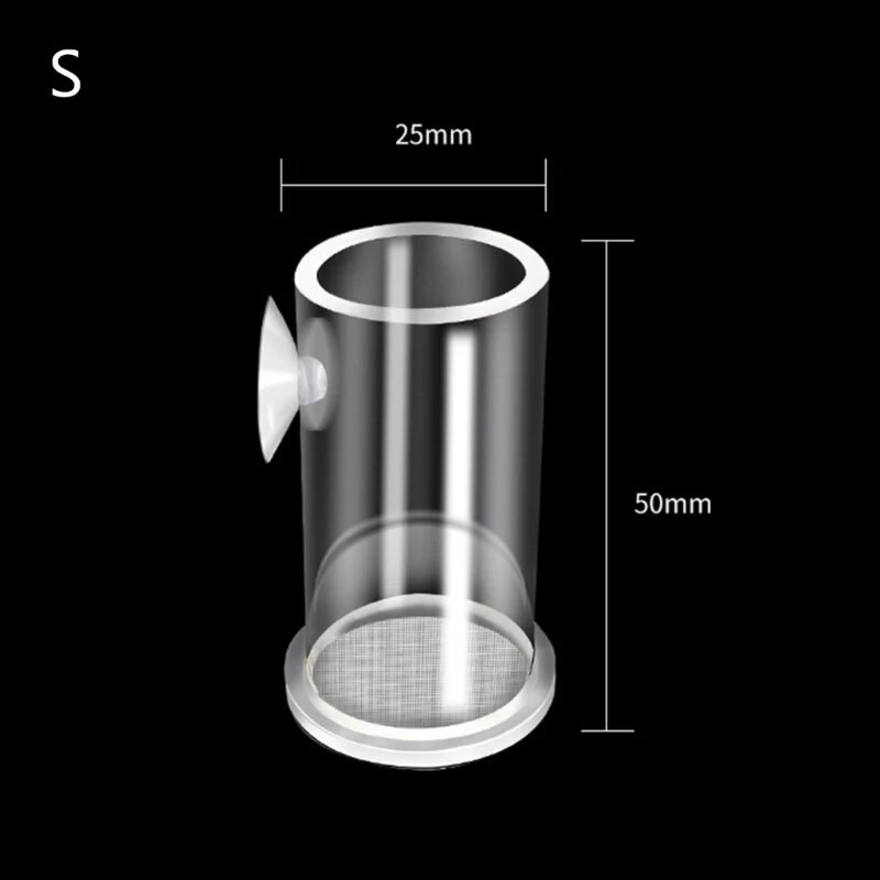Caurspīdīgs akrila akvārija zivju padevējs Pretslīdēšanas garneļu olas zivju barība zivju tvertnē barošanas burka akvārija piederumi Y5GB
