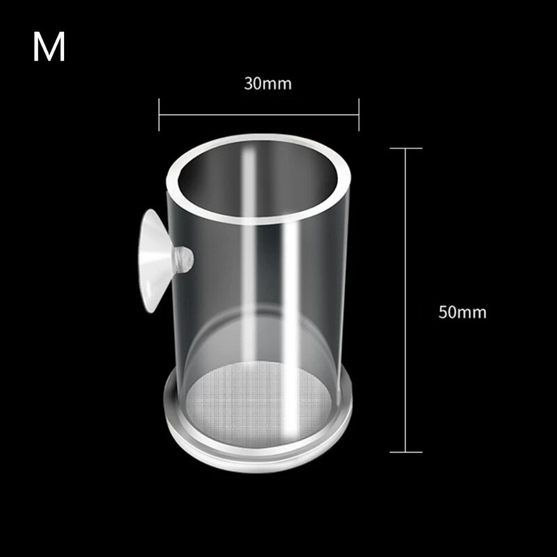 Caurspīdīgs akrila akvārija zivju padevējs Pretslīdēšanas garneļu olas zivju barība zivju tvertnē barošanas burka akvārija piederumi Y5GB
