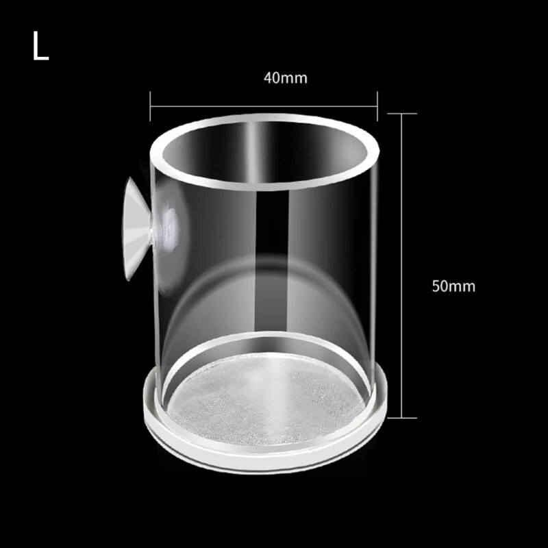 Caurspīdīgs akrila akvārija zivju padevējs Pretslīdēšanas garneļu olas zivju barība zivju tvertnē barošanas burka akvārija piederumi Y5GB