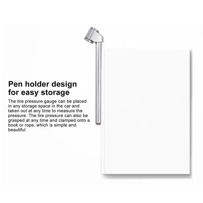 Gaisa spiediena mērītājs riepām Auto riepu spiediena pārbaudes pildspalva 2 galviņu velosipēda riepu mērītājs protektora mērītāja rīks Lieljaudas riepu spiediena mērītājs