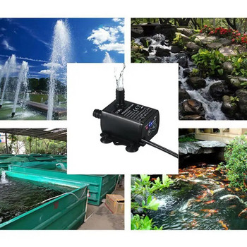 DC12V USB 5V водна помпа Мини ултра тих безчетков мотор Потопяема водна помпа за градински аквариум