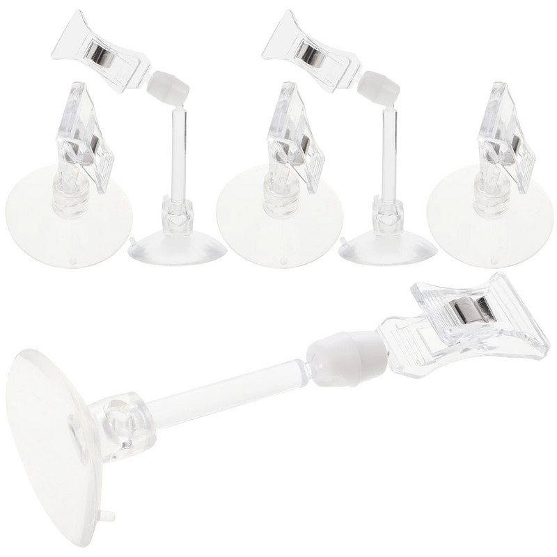 6 τμχ Αξεσουάρ δεξαμενής ψαριών Εργαλείο τροφοδοσίας Γυάλινο κλιπ βεντούζας φυκιών Ενυδρείο