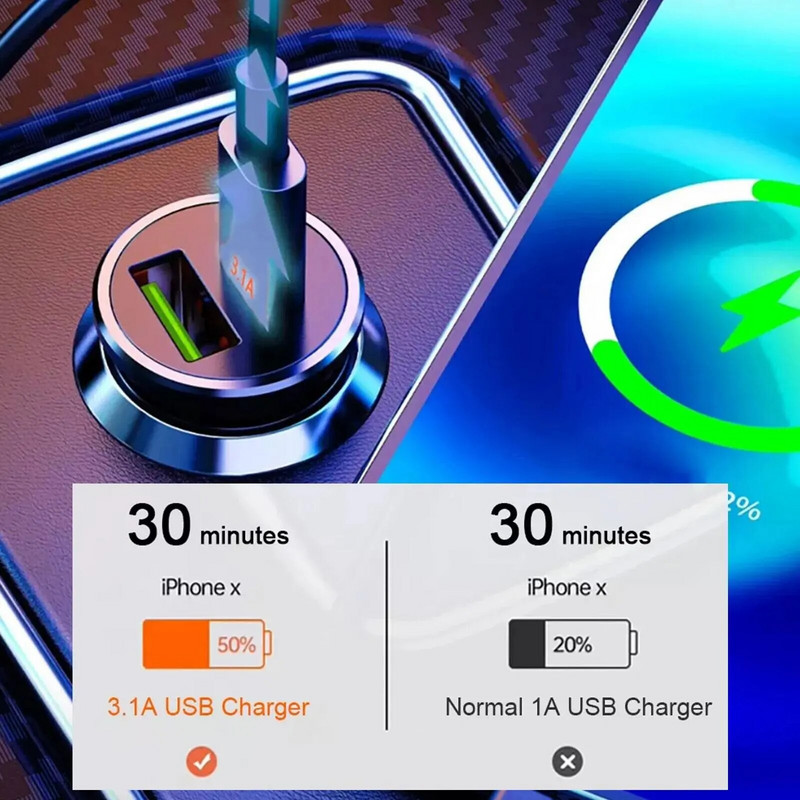 QC3.0 autolaadija kiirlaadimine valge must minikujuline autosüütaja pesa PD 30W USB Type C laadimine mobiiltelefon 5V 3,1A tulemasin