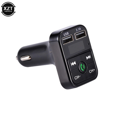 Handsfree Car Kit Ασύρματη συμβατή με Bluetooth 5.0 FM Πομπός συσκευή αναπαραγωγής LCD MP3 Αξεσουάρ αυτοκινήτου Διπλός φορτιστής USB Φορτιστής FM