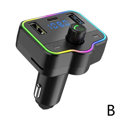 Automobilski Hands-Free Bluetooth 5.0 FM odašiljač s i bežični USB MP3 player, FM dvostruki odašiljač, adapter, punjač O9X0