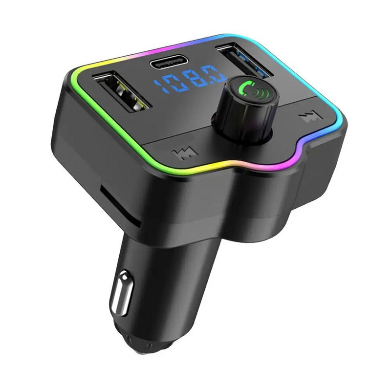 Automobilski Hands-Free Bluetooth 5.0 FM odašiljač s i bežični USB MP3 player, FM dvostruki odašiljač, adapter, punjač O9X0