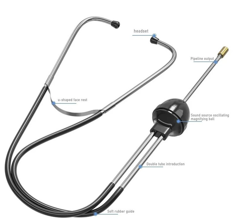 Auto cilindar stetoskop blok motora dijagnostički alat nenormalan zvuk stetoskop detektor automobilski motor slušni alati