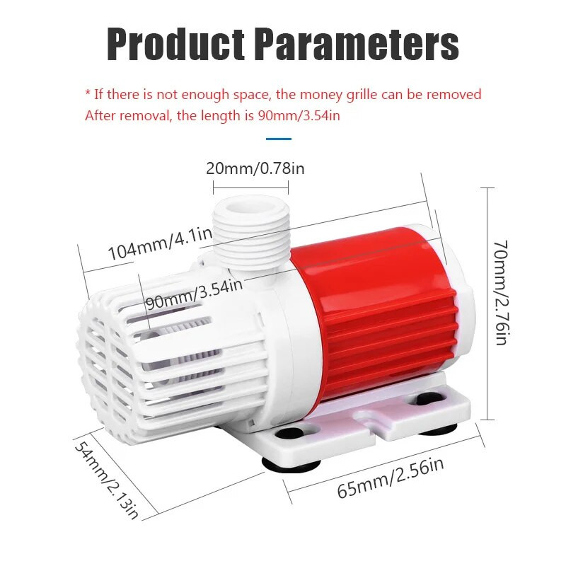 DC 12V ūdens sūknis ar 5,5 DC sieviešu spraudni bezsuku zemūdens sūknis Iegremdējamais ūdens sūknis akvārija zivju tvertnei