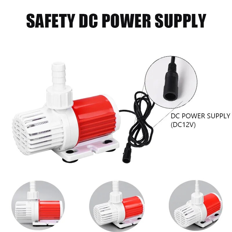 DC 12V ūdens sūknis ar 5,5 DC sieviešu spraudni bezsuku zemūdens sūknis Iegremdējamais ūdens sūknis akvārija zivju tvertnei